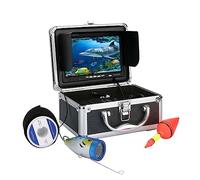 Caméra de pêche sous-marine 7 pouces HD 1000tvl Kit caméra vidéo LED lampe infrarouge lumières détecteur poisson 50M,Équipement Professionnel(IR LEDs 15M Cable)