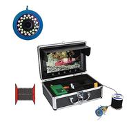 Caméra de pêche sous-marine 9 pouces Fish Finder 15pcs LED blanches + lampe infrarouge for mer/rivière sur glace,Équipement Professionnel(30 LEDs 50M cable)