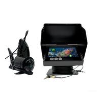 Caméra de pêche sous-marine avec écran IPS Objectif grand angle 12 LED pour vision nocturne pour glace, mer, lac, rivière, bateau pour kayak rivage 22,5 cm Noir ABS (B)