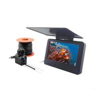 Caméra de pêche sous-marine HD de 11,9 cm avec vision nocturne, imagerie en faible luminosité, grand angle de 195°, étanche, 5000 mAh, pour bateau à glace, pêche en mer, câble de 15 m, noir (20)