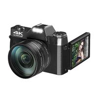Caméra De Photographie Numérique Compacte 4K WiFi Web Cam Vlog Enregistreur Vidéo Caméscope 48MP 3 "Objectif Macro À Écran Rabattable Mise Au Point PréCise(64G TF Card,Only Camera)