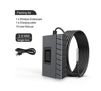 Caméra de plomberie, Caméra d'endoscope wifi de 3,9 mm / 5.5mm 108 0P HD Endoscope de la caméra de serpent semi-rigide avec 6 LED Pour égouts(3.5m,3.9mm Single lens)
