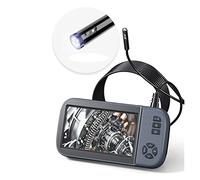 Caméra de plomberie, Caméra d'inspection de la caméra endoscopique à double lentille 1080P avec 4,5 po LCD Écran 6 lumière IP67 Caméra d'égout imperméable avec support Pour égouts(10m)