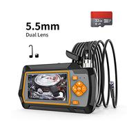 Caméra de plomberie, Endoscope industriel à double lentille 1080p 5.5mm haute définition Caméra d'inspection avec 4,3" IPS Caméra d'inspection de la caméra de serpent d'écran 3 2GB TF Carte Pour égou