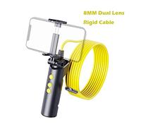Caméra de plomberie, F280 WiFi Caméra d'endoscope 8mm 5,5mm Dual Lens Camera HD1080P Tube de serpent câble rigide IP68 Borecope imperméable Pour égouts(5m,Zwart)