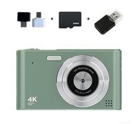 Caméra de poche 48 MP avec enregistreur vidéo 4K avec écran rabattable pour étudiants débutants (vert 32 Go)