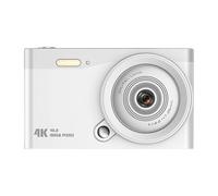 Caméra De Poche 4K for Débutants, Mise Au Point Automatique, for Étudiants, Zoom 16X, for Enfants, Campus, Selfie, Mini, Écran IPS 2.8 Pouces Immortalisez Facilement Vos Plus Beaux Moments(White)