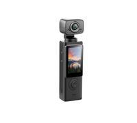 Caméra de Poche Sportive WiFi 2K avec Mise au Point Automatique, Stabilisateur de Cardan, Enregistreur Numérique pour Vlogging, Noire