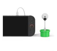 Caméra de projection HD pour Nintendo Switch 2, 10 x 5 x 5 cm, design compact en ABS avec base d'évacuation de l'eau, câble de données inclus pour jeux immersifs, blanc