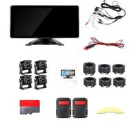 Caméra de recul 10,4 pouces 4CH Smart Blind Spot Radar convient pour camion, bus, voiture, enregistreur DVR moniteur avec 4 pcs AHD1080P caméra de vision nocturne infrarouge (taille : seulement