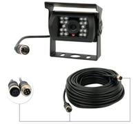 Caméra de recul 12 24V - 18 LED IR vision nocturne Connecteur 4 broches - Voiture bus et camion - IP65