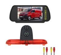 Caméra de recul 3ème feu stop avec kit de moniteur 7" double objectif vision nocturne caméra de recul pour Fiat Ducato, Peugeot, Boxer, Citroen Jumper Vans (2006-2018) Caméra de recul de stationnement