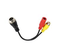 Caméra de recul 4 broches mâle/femelle vers AV/femelle DC - Adaptateur convertisseur pour moniteur arrière de voiture (E) (D)