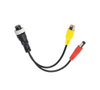 Caméra de recul 4 broches mâle/femelle vers AV/femelle DC Adaptateur convertisseur pour moniteur arrière de voiture (E) (C)