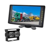 Caméra de recul à Double Objectif 9 Pouces, système Vision Nocturne for Camion, rétroviseur for Bus et camions(Cam2 Monitor)