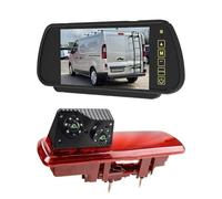 Caméra de recul à double objectif avec feu de freinage de rechange pour camionnette Trafic 3 (à partir de 2014) avec écran de 7" (kit de montage à clipser) (kit de support OEM 3B)