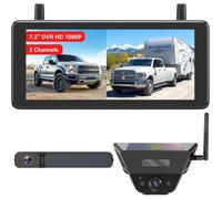 Caméra de Recul AUTO-VOX Solaire 2 Caméras 7,2"" 1080P HD Étanche IP69K