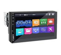 Camera de Recul Autoradio 1 DIN 7 Pouces Lecteur Multimédia MP5 Écran Tactile FM ISO Entrée Auxiliaire Bluetooth USB Mirror Link Universel(with 8 LED Camera)
