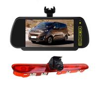 Caméra de recul avec troisième feu Stop pour Peugeot Expert/Traveller, Citroën Jumpy/Space Tourer/Dispatch Toyota ProAce (à partir de 2016) Caméra de recul (Kit de Support 7" n°12)