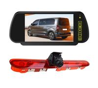 Caméra de recul avec troisième feu Stop pour Peugeot Expert/Traveller, Citroën Jumpy/Space Tourer/Dispatch Toyota ProAce (à partir de 2016) Caméra de recul (Kit de Moniteur 7")