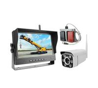 Caméra De Recul Caméra Grue sans Fil 9 Pouces, Surveillance DVR, Zoom 30X, Amplification, Ensemble D'affichage WiFi AHD pour Grue À Tour, Caravane en Pierre(No)
