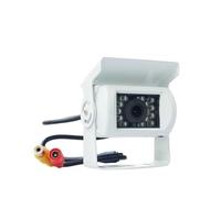 Caméra de recul Caméra Recul Stationnement pour Voiture IP68 4 Broches HD CCD Infrarouge pour Vision Nocturne pour Camion Fourgonnette Bus Camion Blanc(RCA Non Mirror Image)