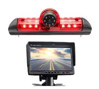 Caméra de recul Couleur spécifique pour Le Remplacement de l'original 3. Feu de Frein sur Le Bord de Toit +7.0 Pouces TFT Ecran en Haute définition pour Fiat Ducato Citroen Relay Jumper Peugeot Boxer