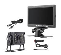 Caméra de recul de voiture de 17,8 cm - Kit de moniteur de camion 24 V AHD 1080p - Caméra de vue arrière étanche IP68 - Convient pour caméra de stationnement de remorque/camping-car (AHD 7