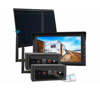 Caméra de recul et de surveillance solaire sans fil PA-610 avec moniteur et caméra supplémentaire Lescars