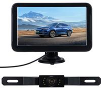 Caméra de recul étanche avec écran 7 pouces IPS, caméra de recul AHD avec vision nocturne, grand angle 150¡ã, lignes de guidage réglables, kit caméra de recul à LED pour voiture
