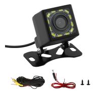 Caméra de Recul HD 1080p pour Voiture, Vision Nocturne avec 12 LED IR, Angle Large de 170°, Étanche IP68, Caméra de Stationnement Universelle pour Véhicules 12V Voiture, Camion, Camping-Car Câble 6m