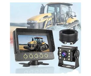 Caméra De Recul Moniteur DVR Voiture Étanche 2 Canaux 7 Pouces Caméra Sauvegarde AHD pour Camion Remorque RVs Van Véhicule D'ingénierie Agricole IP69(Monitor 1 Cam)