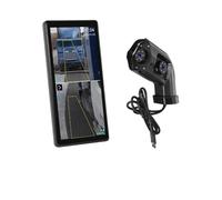 Caméra De Recul Moniteur Voiture Caméra Double Canal Enregistrement en Boucle BSD Étanche Commande Vocale DVR pour Camion Écran Vertical 10.36 Pouces(Droit)