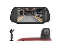 Caméra De Recul pour Ford pour Transit pour Custom 2012-2015 Caméra De Recul Étanche avec Rétroviseur De 7 Pouces Vision Nocturne Et Feu Stop Caméra Recul Voiture
