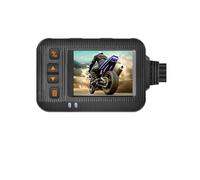 Caméra de recul pour Voiture 1080P étanche Moto caméra DVR Moto Dashcam 2 Pouces Avant & Caméra arrière Enregistreur vidéo DVR Boîte de Vision Nocturne Noire(with 16G)