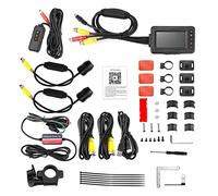 Caméra de recul pour Voiture 2K 2560 * 1440 boîte de Moto DVR Dash Cam HD caméra de recul Avant GPS enregistreur étanche 3 "écran IPS(TF Card 64GB)