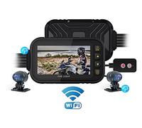 Caméra de recul pour Voiture 3 "Écran Complet Corps Étanche Moto DVR Dash Cam 1080 P Avant Vue Arrière Moto Caméra Enregistreur Boîte(Support WiFi,No TF Card)
