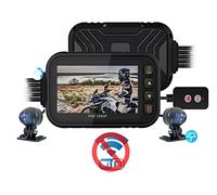 Caméra de recul pour Voiture 3 "Écran Complet Corps Étanche Moto DVR Dash Cam 1080 P Avant Vue Arrière Moto Caméra Enregistreur Boîte(No WiFi,TF Card 128GB)