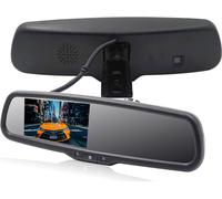 Caméra de recul pour voiture 4.3 Inch Mirror Monitor High Brightness Auto Dimming Rear View Display Black