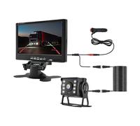 Caméra de recul pour Voiture Caméra de recul de Voiture for stationnement de Camion 7 "HD Moniteur remorque 9-36V LED caméra étanche avec écran Installation Facile(10M)