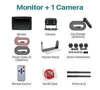 Caméra de recul pour Voiture Caméra de recul numérique sans Fil AHD et Kit de Moniteur de stationnement AHD DVR 9 ''pour Camion/remorque/Bus/RV/camions/remorque(1 Cameras)