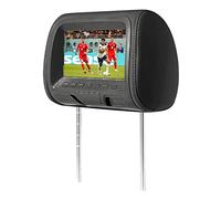 Caméra de recul pour Voiture Moniteur d'appui-tête de Voiture Universel 7 Pouces TFT écran LED Lecteur multimédia MP5 Support d'oreiller USB/SD entrée FM/Haut-Parleur/caméra(707-Black)
