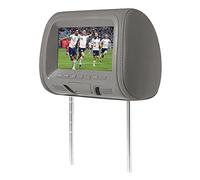 Caméra de recul pour Voiture Moniteur d'appui-tête de Voiture Universel 7 Pouces TFT écran LED Lecteur multimédia MP5 Support d'oreiller USB/SD entrée FM/Haut-Parleur/caméra(707-Gray)