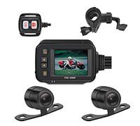Caméra de recul pour Voiture Moto DVR 1080P Full HD Action Caméra Enregistreur Avant et Arrière Étanche Moto Dynamique Dash Cam(8G)