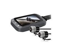Caméra de recul pour Voiture Moto DVR Dash Cam 1080P + 1080P Full HD Avant Vue arrière étanche Moto caméra GPS enregistreur enregistreur boîte(1080P-720P No WiFi,TF Card 32GB)