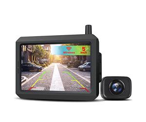 Caméra de Recul sans Fil avec Signal Numérique Stable, Caméra de Recul IP68 Étanche & Moniteur TFT-LCD de 5 Pouces, Image Claire et Stable AUTO-VOX W7
