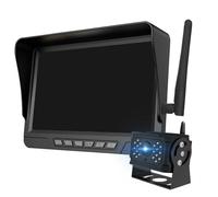 Caméra de Recul sans Fil, Écran 7 Pouces, Caméra sans Fil 1080p HD Vision Nocturne, Angle Large 170° Assistance au Stationnement, Caméra sans Fil pour Caravane, Camion, Voiture, Camping Car
