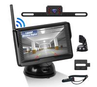 Caméra de Recul sans Fil, Moniteur HD 4,3", 1080P 120° Grand Angle Caméra Arrière pour Vision Nocturne Infrarouge, Étanche IP68, Caméra de Recul Kit pour Camion Camping Car Tracteur agricole 12V