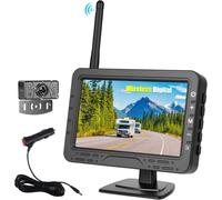 Caméra de Recul sans Fil, Moniteur HD 4,3"", 1080P 120° Grand Angle Caméra Arrière pour Vision Nocturne Infrarouge, Étanche IP68, Caméra de Recul Kit pour Camion Camping Car Tracteur agricole 12V