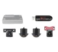 Caméra de recul universelle à 360 degrés avec vue panoramique tout autour de la voiture, système de vue de voiture, moniteur de stationnement 1080p 307 WDR (360° avec USB 32G) (360° avec USB 64G)